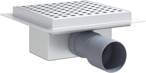 vidaXL Αποχετευτικό σύστημα ντους με κουκίδες Ασημί 15 x 15 εκ