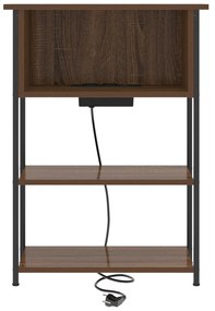 vidaXL Κομοδίνο Καφέ δρυς 55 x 31 x 76 εκ Επεξεργασμένο ξύλο
