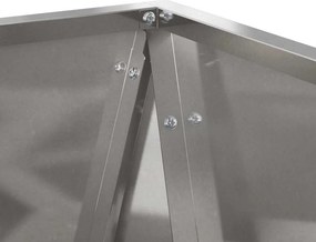 vidaXL Γλάστρα Ασημί 40 x 40 x 75 cm Ανοξείδωτο ατσάλι