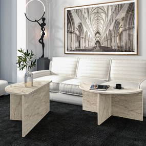 Τραπεζάκι Σαλονιού Τραβερτίνη CRETRO 70x38x51.8