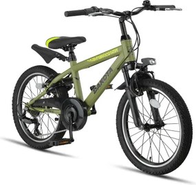 Dakota MTB 20 Inch Junior 7SP Rim Brakes Army Green