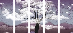 Δέντρο εικόνας 5 μερών πλημμυρισμένο από σύννεφα - 200x100