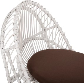 ΠΟΛΥΘΡΟΝΑ ENTROPY HM9840.02 RATTAN ΛΕΥΚΟ ΜΕ ΚΑΦΕ ΜΑΞΙΛΑΡΙ 80x97x85Υεκ.