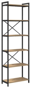 vidaXL Βιβλιοθήκη artisan δρυς 60 x 30 x 188 εκ