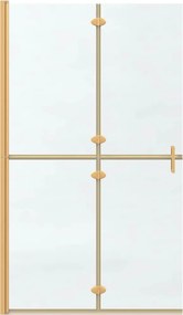 vidaXL Τοίχος Walk-In Ντους Χρυσό 110 x 6,5 x 190 εκ.