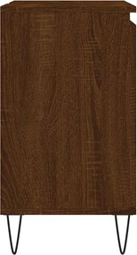 vidaXL Ντουλάπι Μπάνιου Καφέ Δρυς 58 x 33 x 60 εκ. από Επεξεργ. Ξύλο