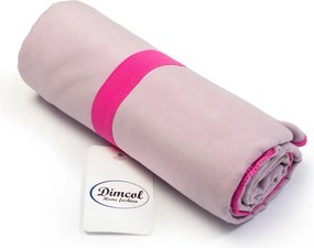 Πετσέτα Microfiber (80x160) Dimcol Quick Dry Lilac-Fuchsia