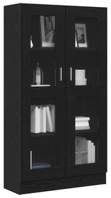 vidaXL vitaXL Βιβλιοθήκη Μαύρη Δρυς 82,5x30,5x150 εκ Επεξεργασμένο ξύλο