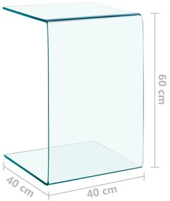 ΤΡΑΠΕΖΙ ΒΟΗΘΗΤΙΚΟ 40 X 40 X 60 ΕΚ. ΑΠΟ ΨΗΜΕΝΟ ΓΥΑΛΙ 332930