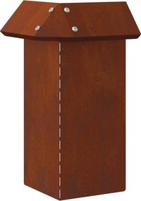 vidaXL Φράκτης σαλιγκαριών 4 τμχ. 13,5 x 13,5 x 25 εκ Σκ rusty