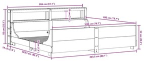 ΣΚΕΛΕΤΟΣ ΚΡΕΒ. ΧΩΡΙΣ ΣΤΡΩΜΑ ΚΑΦΕ ΚΕΡΙΟΥ 200X200 ΕΚ ΜΑΣΙΦ ΠΕΥΚΟ 3306449