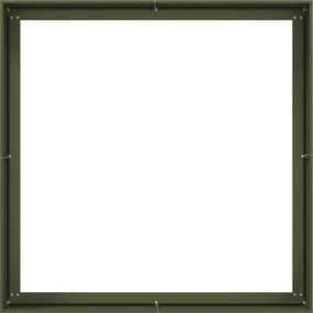 vidaXL Ζαρντινιέρα Λαδί 100x100x40 εκ. από Χάλυβα