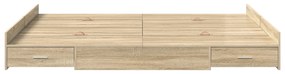 vidaXL Κρεβάτι με αποθηκευτικό χώρο Sonoma Δρυς 160 x 200 cm