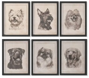 Πίνακας Home ESPRIT Κρυστάλλινο Έλατο 30 x 2,5 x 40 cm (x6)