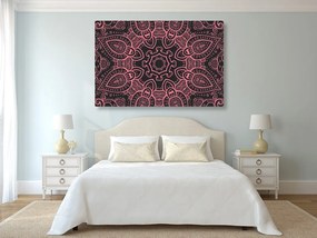 Εικόνα Mandala με ινδικό μοτίβο σε ροζ - 120x80