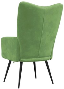 vidaXL Πολυθρόνα Relax Ανοιχτό Πράσινο Βελούδινη