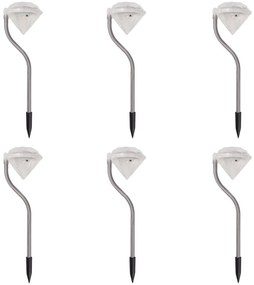 Φωτιστικά Κήπου Ηλιακά LED 6 τεμ. 9 x 7,8 x 29,5 εκ.