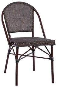 ΚΑΡΕΚΛΑ PRETORIA ΜΕΤΑΛΛΙΚΗ BAMBOO LOOK ΚΑΦΕ HM5718 54x62x89 εκ.