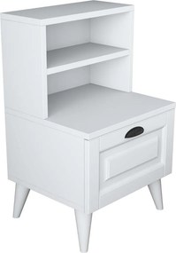 Κομοδίνο Με Συρτάρι & Ράφια (45x40x74.4) A-G 893RAN5310 White