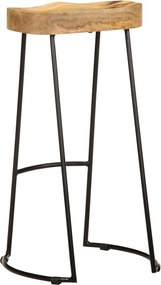 vidaXL Σκαμπό Μπαρ 2 τεμ. από Μασίφ Ξύλο Μάνγκο