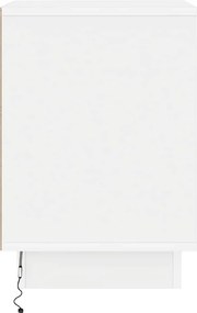 vidaXL Κομοδίνο Λευκό 39 x 34,5 x 50 εκ. Επεξεργασμένο ξύλο