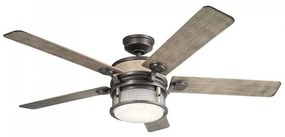Ανεμιστήρας Οροφής 64,3W IP44 Φωτιστικό LED 10W Γκρι-Μαύρο Τηλεχειριστήριο Ahrendale KLF-AHRENDALE-60-AVI Elstead Lighting KLF-AHRENDALE-60-AVI Γκρι