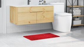 vidaXL Πατάκι Μπάνιου Ορθογώνιο Κόκκινο 50x80 εκ. Πολυπροπυλένιο Αντιολισθητικό