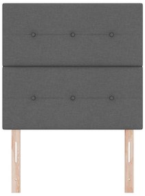 vidaXL LED Κεφαλάρι με φώτα λωρίδας LED Σκούρο Γκρι 100 cm ύφασμα