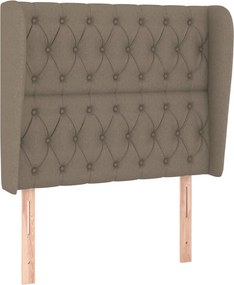 vidaXL Κρεβάτι Boxspring με Στρώμα Taupe 90x190 εκ.Υφασμάτινο
