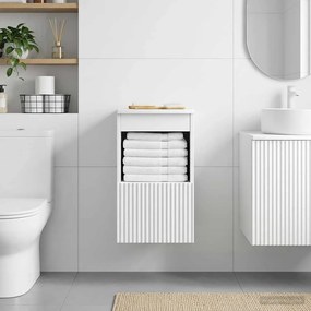 vidaXL Ντουλάπι Μπάνιου Λευκό 30 x 35 x 50 εκ. Επεξεργασμένο Ξύλο