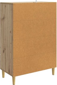 vidaXL Πλαϊνό γραφείο Artisan Δρυς 66 x 34,5 x 95 εκ.