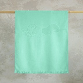 Πετσέτα Θαλάσσης Παιδική Jungle Lilly Jacquard Mint Nima Beach 70x140cm 100% Cotton