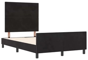 vidaXL Σκελετός Κρεβατιού με κεφαλάρι Μαύρο 120 x 200 cm Βελούδο