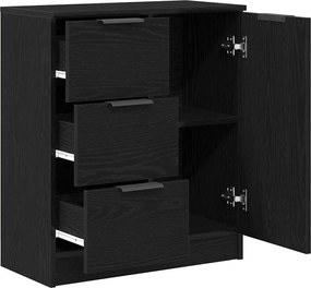 vidaXL Πλαϊνό γραφείο Μαύρη Οξυά 60 x 30 x 70 εκ. Επεξεργασμένο ξύλο