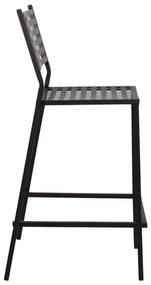 Σκαμπό Μπαρ OLYMPIAS C5528.01 Μαύρο Μεταλλικό 47x58x111 εκ. 47x58x111 εκ.