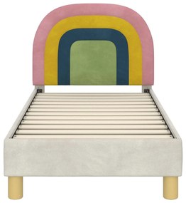vidaXL Κρεβατική βάση για παιδιά με προσκέφαλο Κρεμ 70 x 140 cm