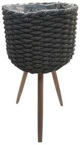 Κασπώ Σε Τρίποδο 00.06.61176 Με Νάιλον 23x24,5x58cm Black-White Mat