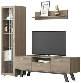 Savvidis Furniture  Σύνθετο Σαλονιού Μοριοσανίδα 195x45xΥ180 N30 Μόκα​​ BEST-8080115