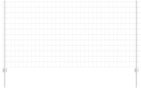 Τείχος και Πόστ Ασημί 1,2 x 10 m Ατσάλι