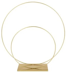 Beauty Home ΜΕΤΑΛΙΚΟΣ ΚΥΚΛΟΣ ΔΙΠΛΟΣ ΧΡΥΣΟΣ  40,5 cm, Ø 38,5 cm  Ø 26 cm