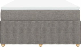 vidaXL Κρεβάτι Boxspring με Στρώμα Taupe 160x200 εκ. Υφασμάτινο