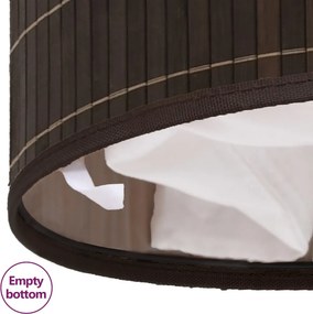 vidaXL Καλάθι Απλύτων Στρογγυλό Σκούρο Καφέ από Μπαμπού