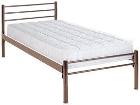 Metal Bed Simple Καφέ Σφυρήλατο, 0.90x200 εκ.