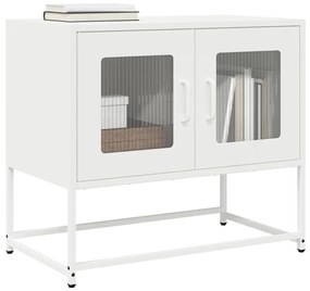 ντουλάπι τηλεόρασης vidaXL Λευκό 68x39x60,5cm από χάλυβα ψυχρής έλασης