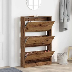 vidaXL Ντουλάπα Παπουτσιών Παλιού Ξύλου 80x21x125,5 εκ. Κατασκευασμένο Ξύλο