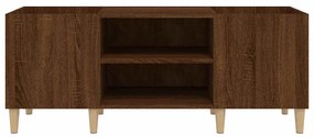 vidaXL Δισκοθήκη Καφέ Δρυς 121 x 38 x 48 εκ. από Επεξεργασμένο Ξύλο