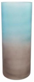 Βάζο Γυάλινο 014.ET0004 Φ12x30cm Brown-Blue Γυαλί