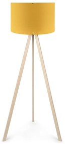 Φωτιστικό δαπέδου Rosling Megapap Mdf/ύφασμα Pvc χρώμα φυσικό/κροκί 38x21x140εκ.-GP029-0001,4