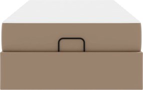 vidaXL Σκελετός κρεβατιού με στρώμα Άλλο 2 pcs Ώχρα PVC