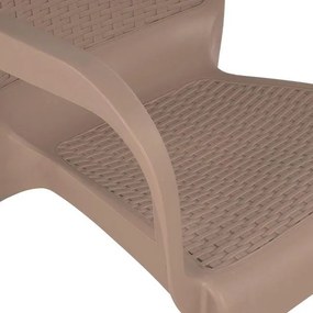 Καρέκλα - Πολυθρόνα C5591.02 Καπουτσίνο Πολυπροπυλενίου Rattan με Πόδια Αλουμινίου  60x60x82 εκ. 60x60x82 εκ.